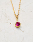 Dainty Birthstone Pendant Necklace