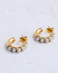 Ava Pearl Hoop Earrings