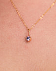 Dainty Birthstone Pendant Necklace