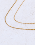 Double Layer Dainty Chain Necklace