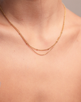 Double Layer Dainty Chain Necklace