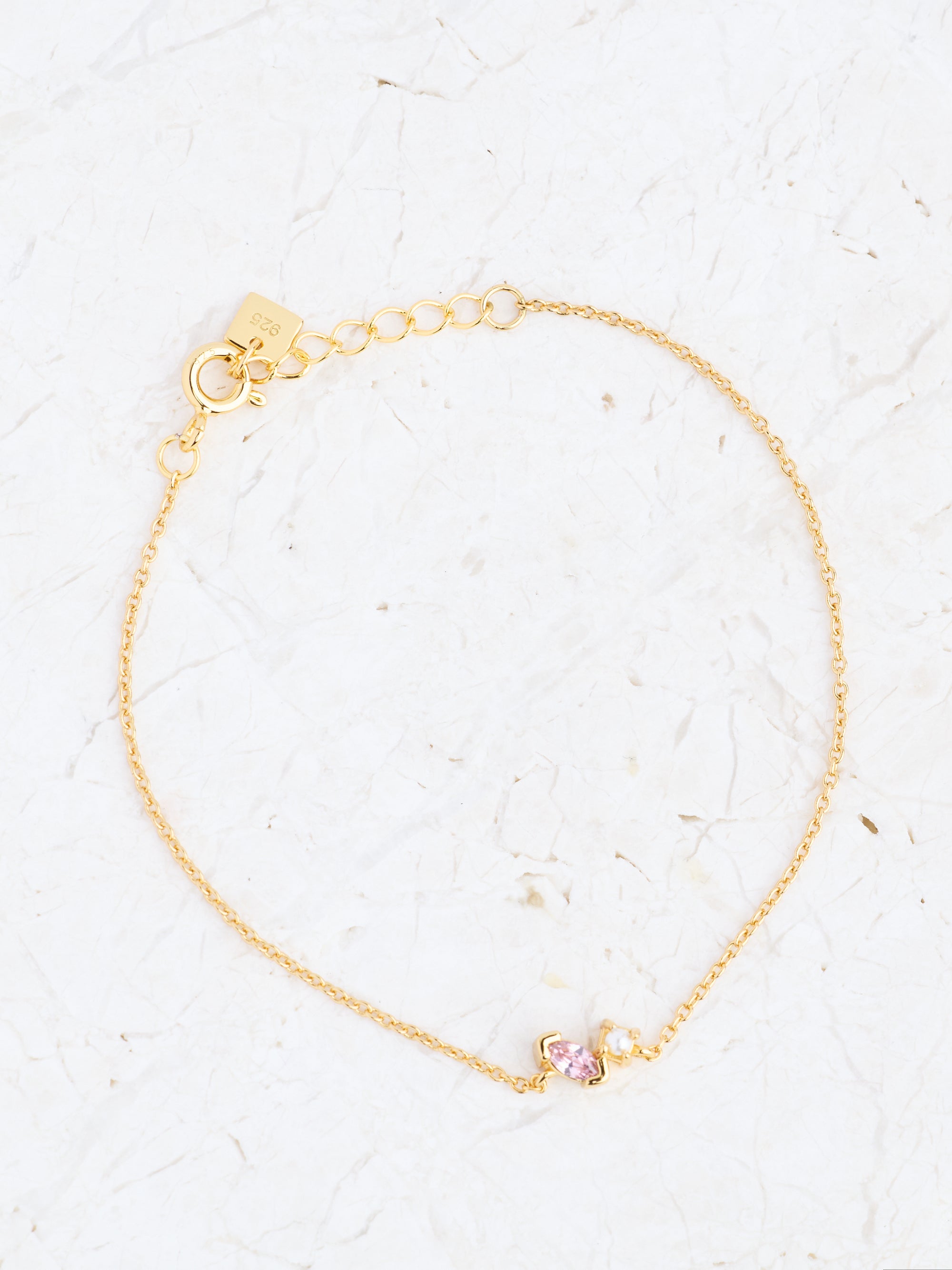 Rhodolite Pearl Bracelet