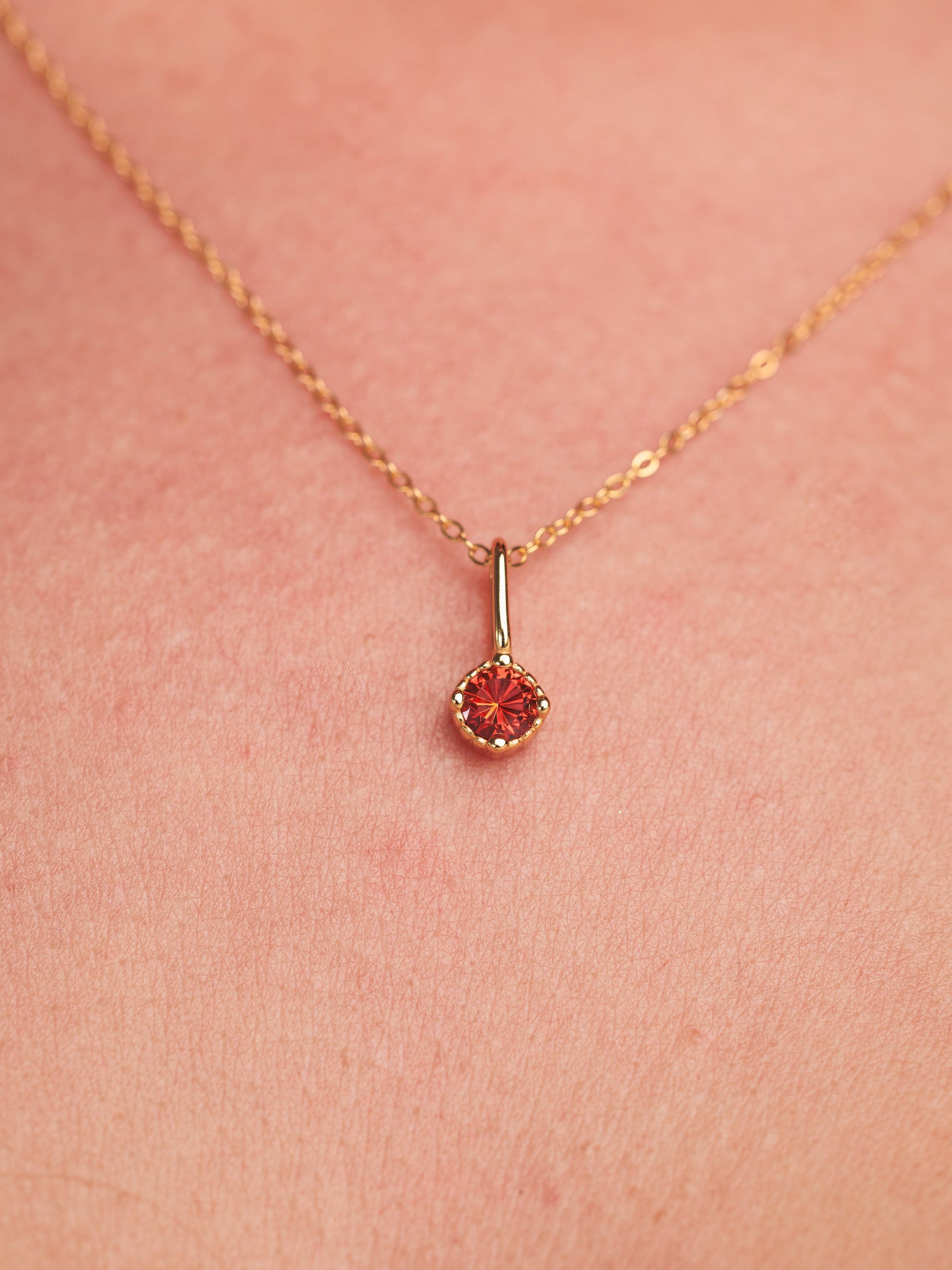 Dainty Birthstone Pendant Necklace