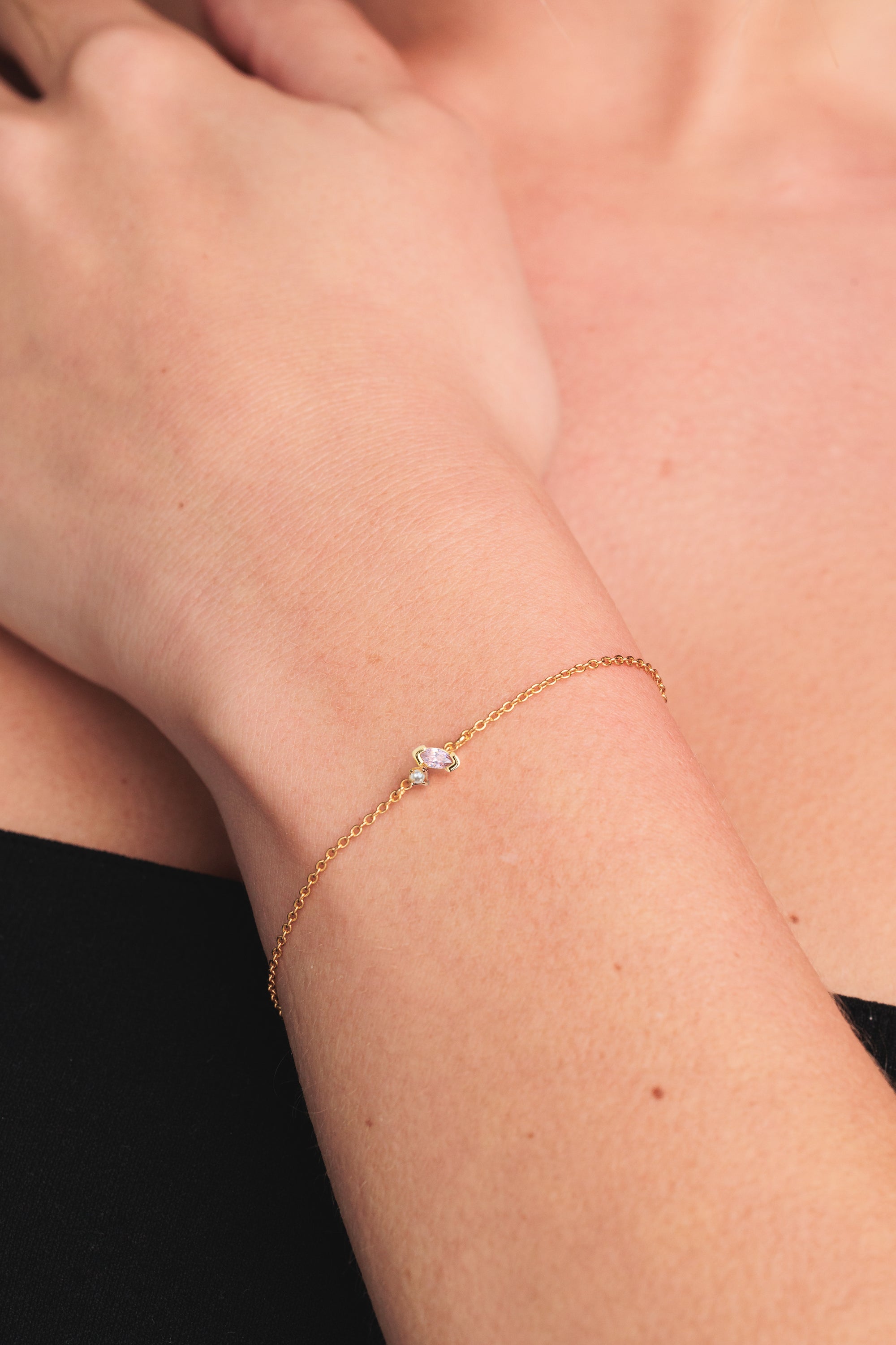 Rhodolite Pearl Bracelet