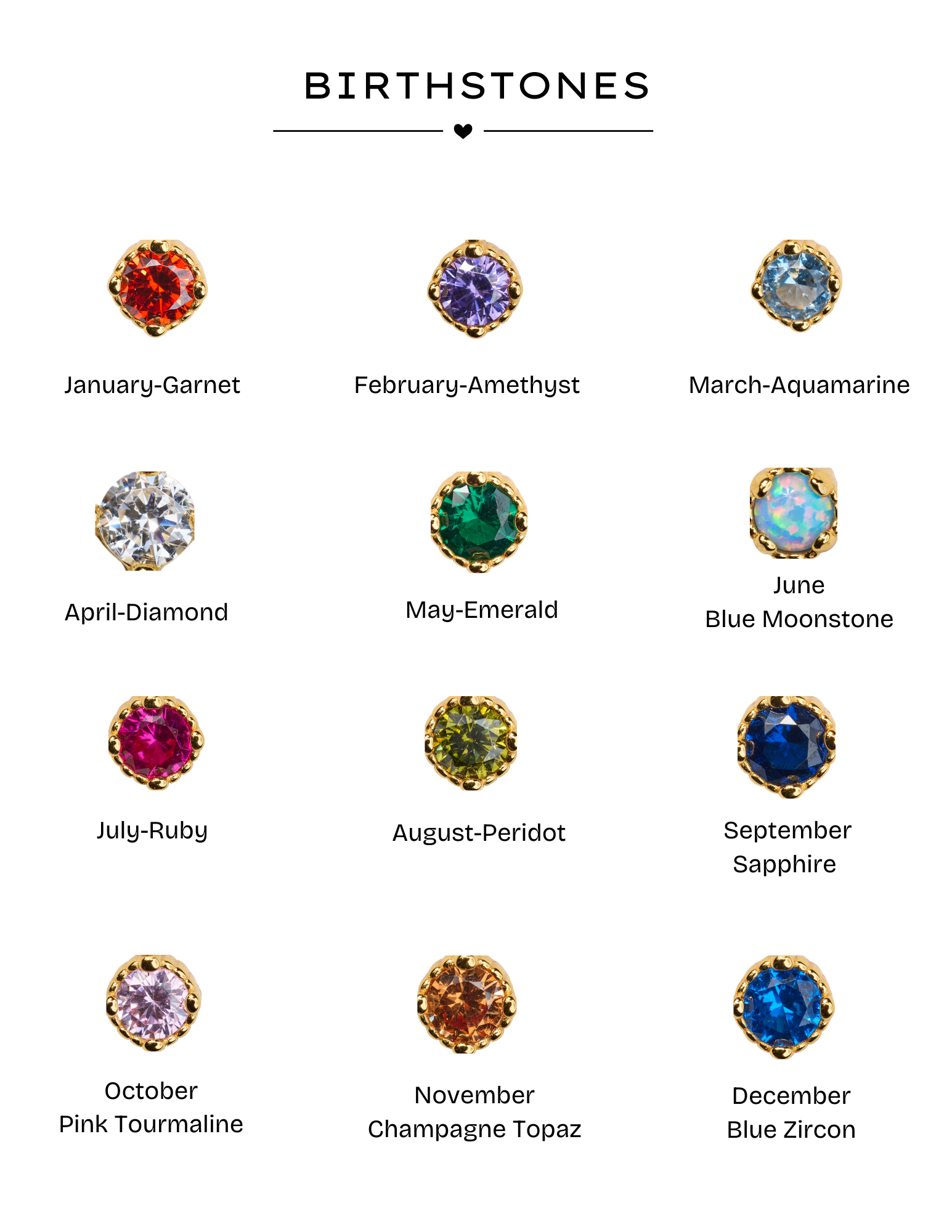 Dainty Birthstone Pendant Necklace